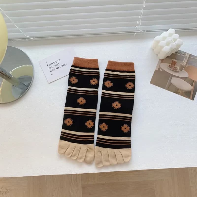 Cotton Five Finger Boot Socks Women