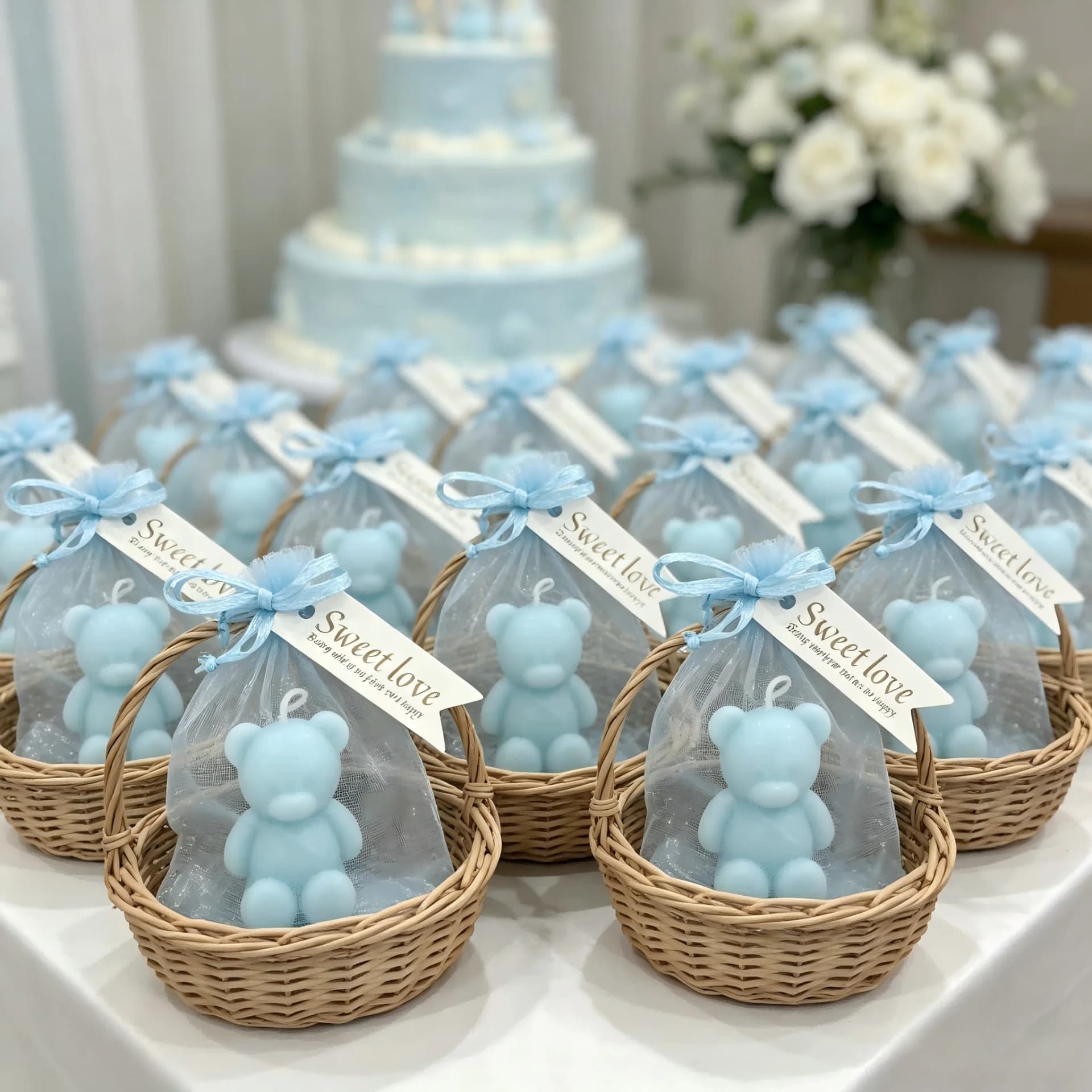 Blue Bear Candle Souvenir Kits (10 Sets)