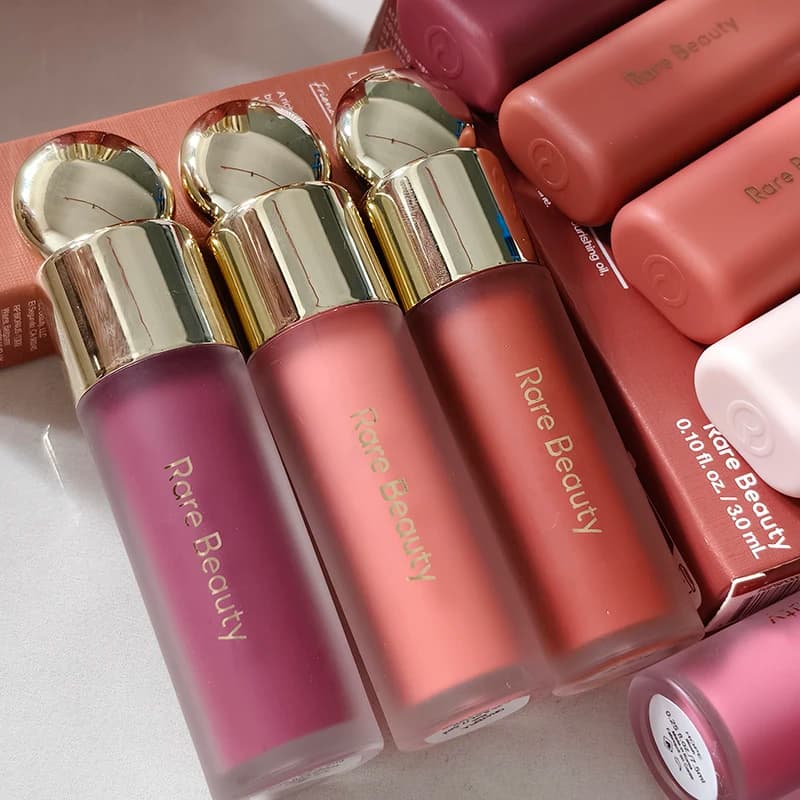 Rare Beauty Multicolored Worth Love Happy Hope Blusher Lip Glaze Nourishing Long-lasting Lipstick Highlighter Brand Cosmetics