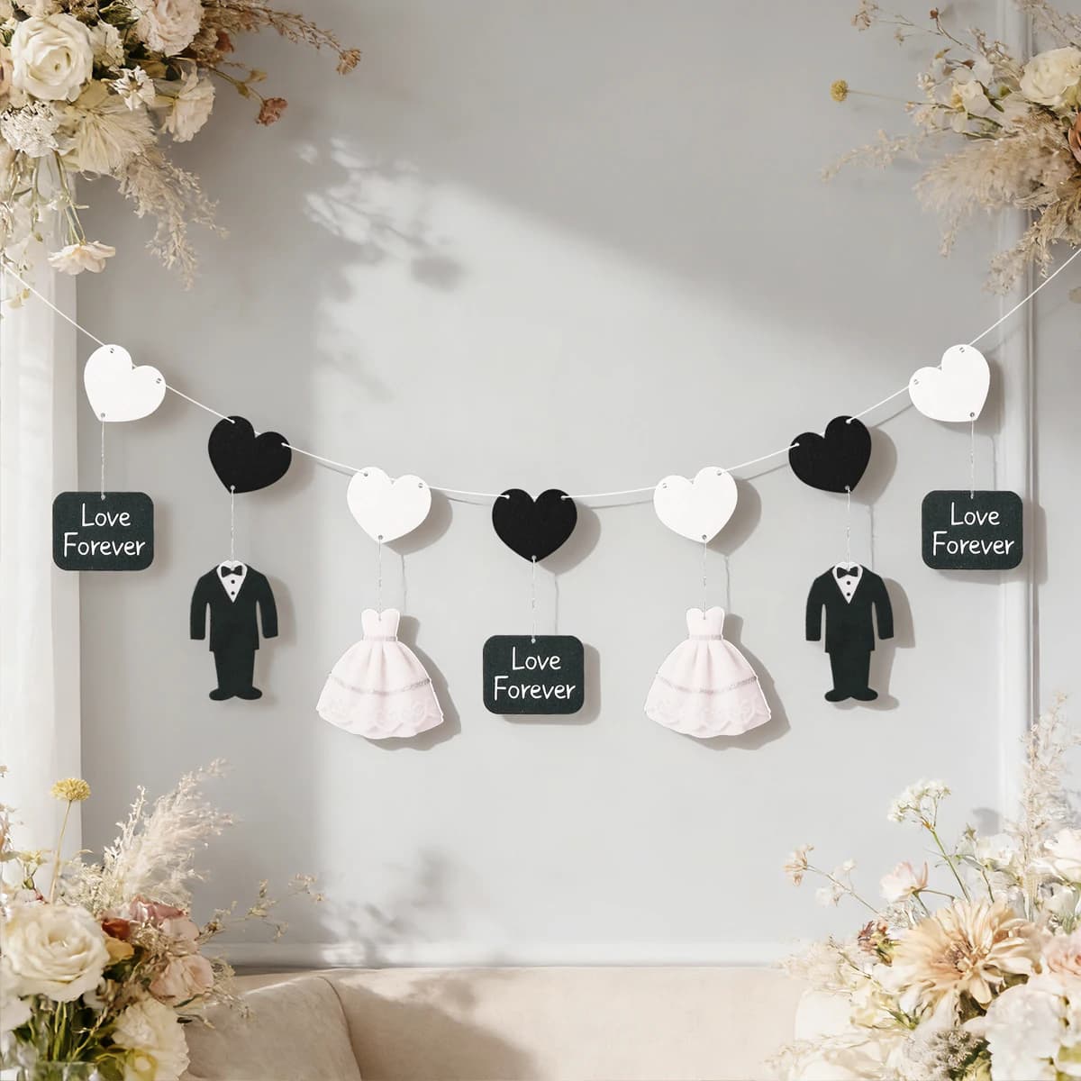 Wedding Mr. and Mrs. Banner Flags