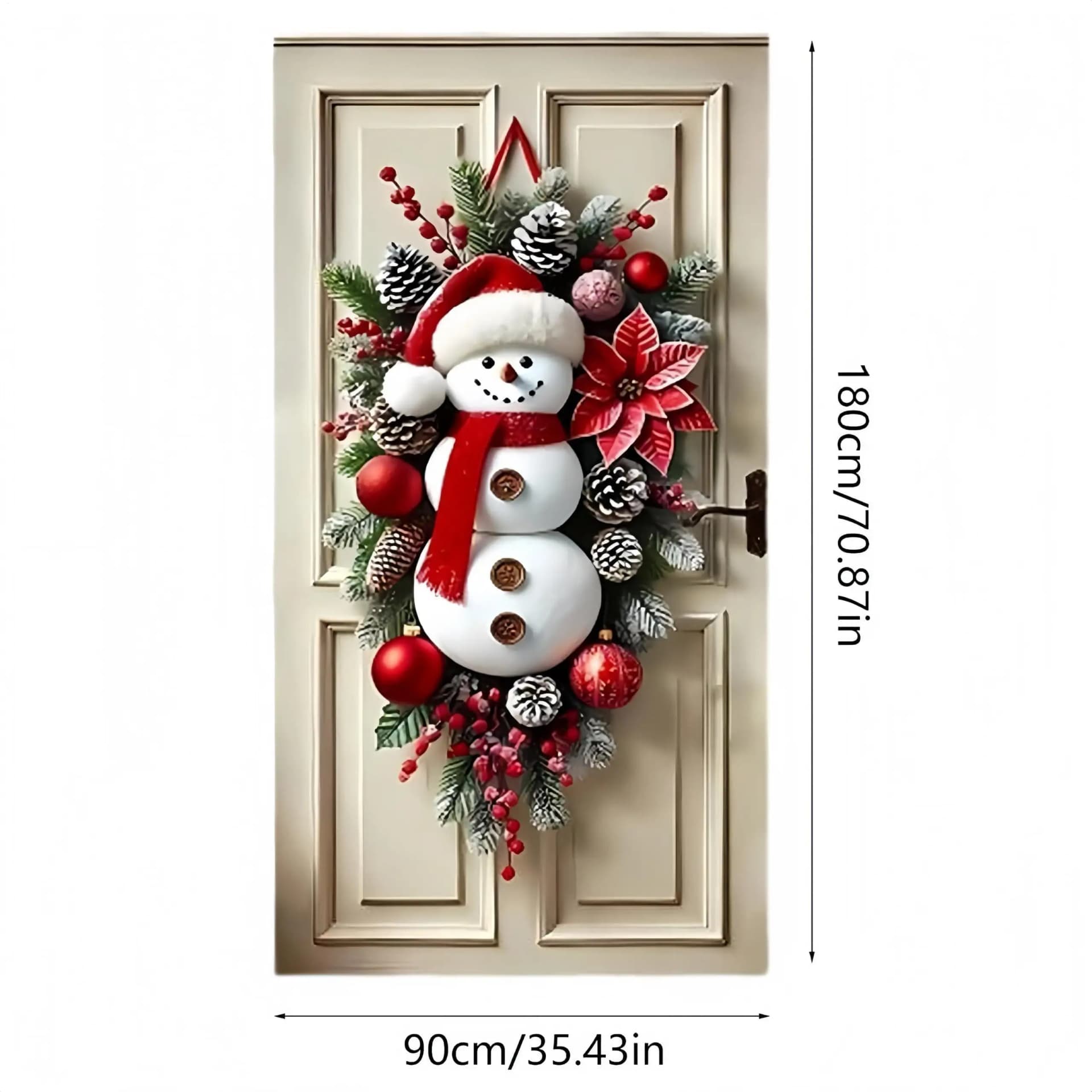 Snowman Christmas Door Banner Decoration