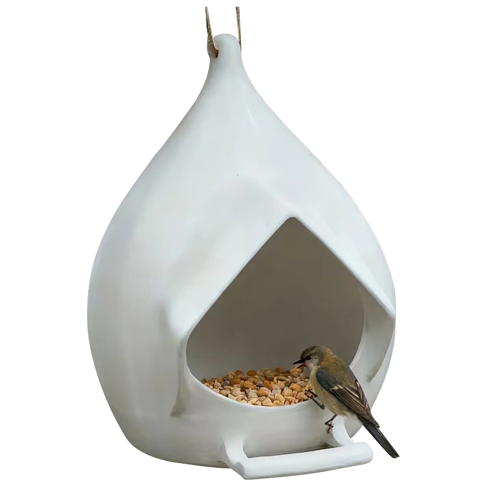 Hanging Bird Feeding Station with Rain Roof