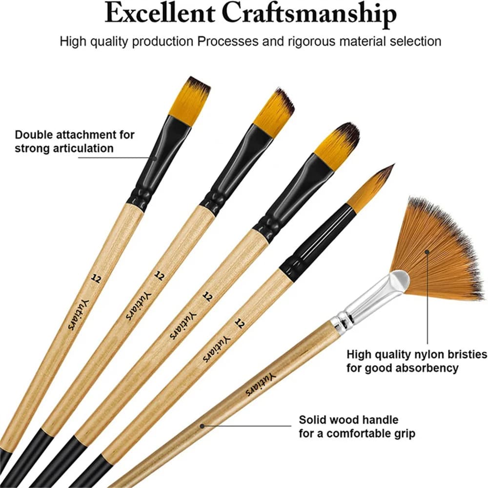 Acrylic Paint Brush Set, 28/32 Piece