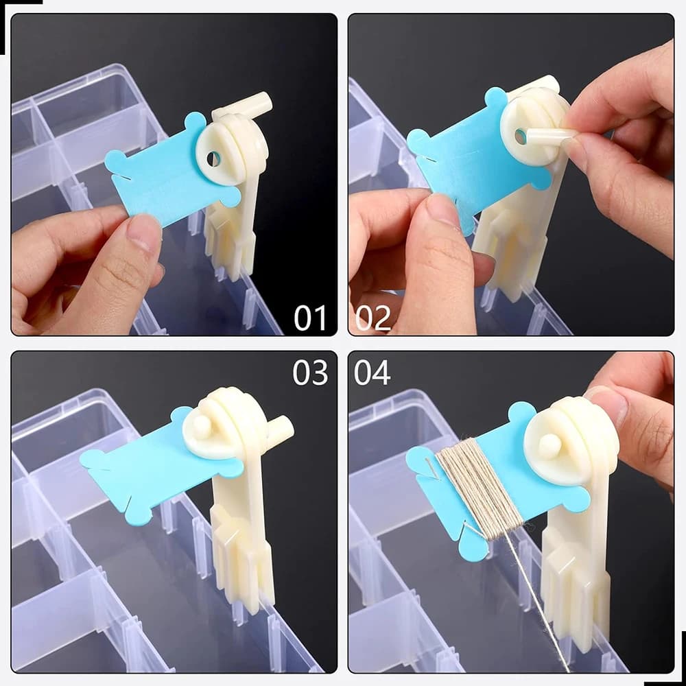 Embroidery Thread Organizer with Bobbin Winder