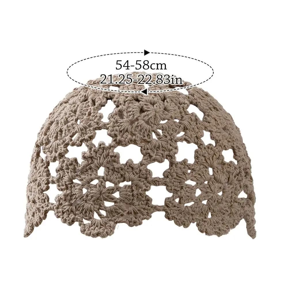 Women's Hollowed Out Knitted Beret Cap