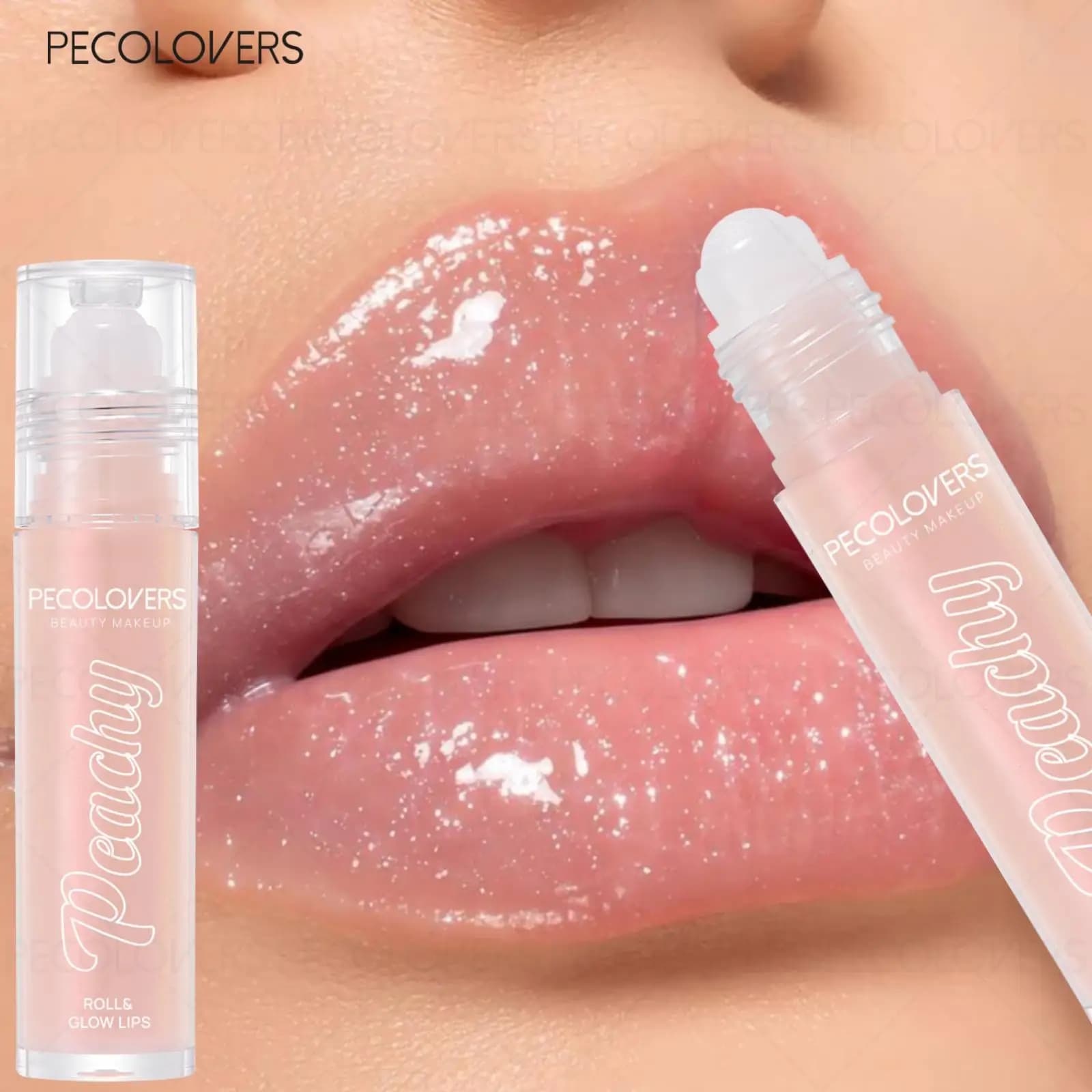 1PC Roll-on Lip Gloss, Lip Gloss with Fine Shimmer, Tinted Lip Balm, Long-lasting Moisturizing Lips, Non-sticky, Lip Cosmetics