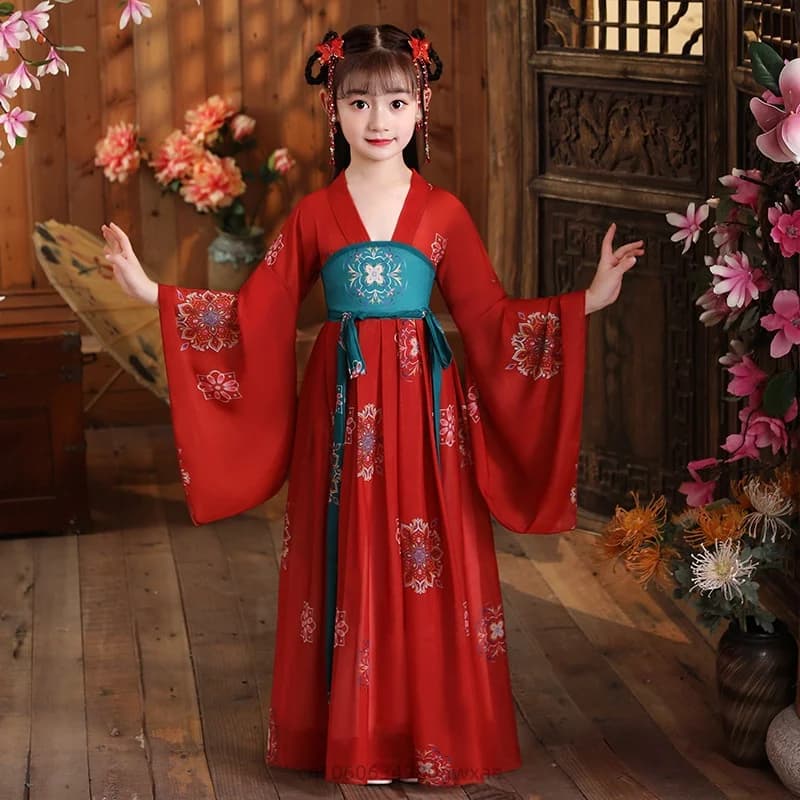 Girls Traditional Chinese Hanfu Dress