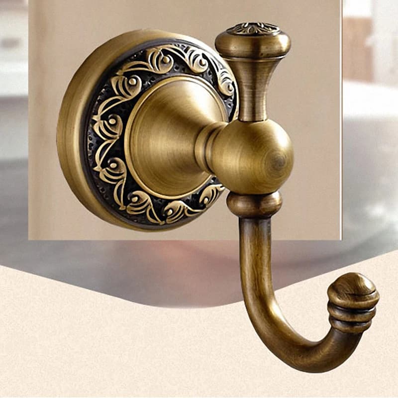 Antique Brass Bathroom Accessories Set
