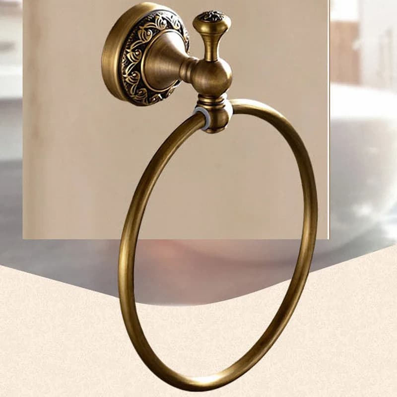 Antique Brass Bathroom Accessories Set