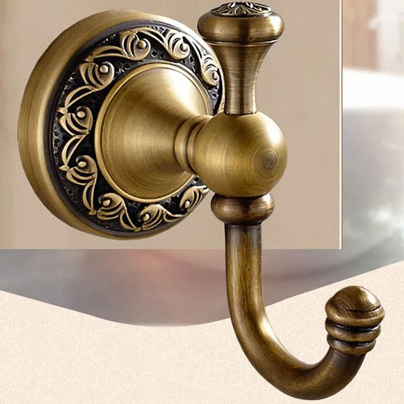 Antique Brass Bathroom Accessories Set
