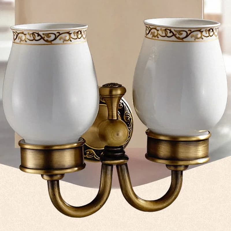 Antique Brass Bathroom Accessories Set