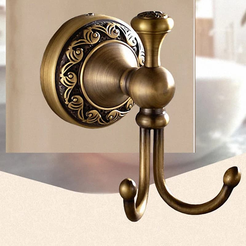 Antique Brass Bathroom Accessories Set