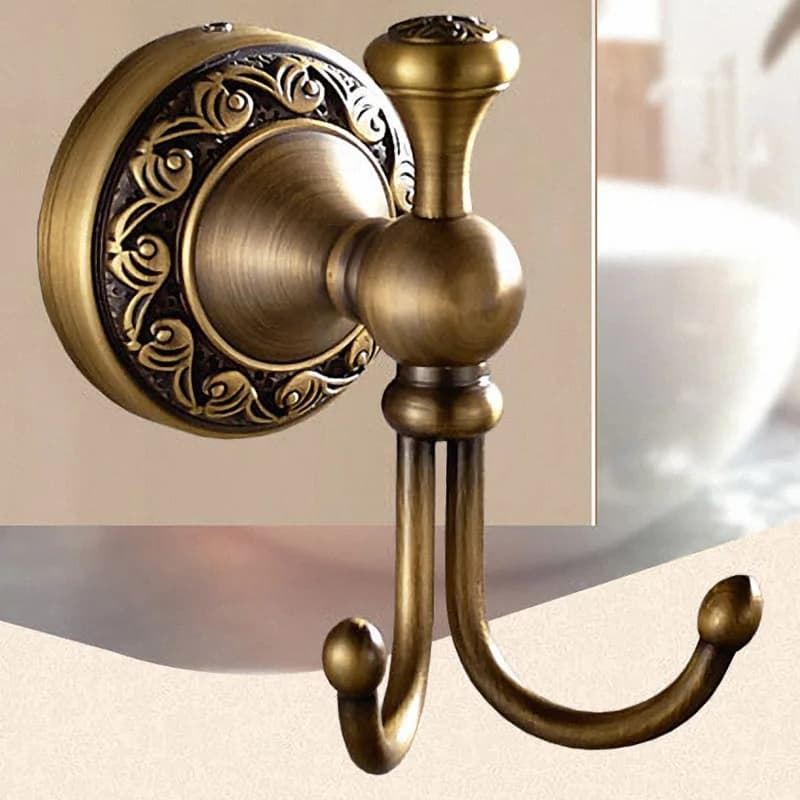 Antique Brass Bathroom Accessories Set