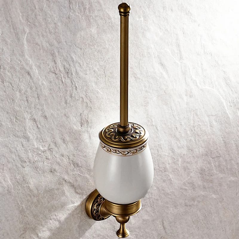 Antique Brass Bathroom Accessories Set