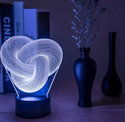 Twist Abstract LED 3D Night Light Lamp