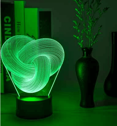 Twist Abstract LED 3D Night Light Lamp