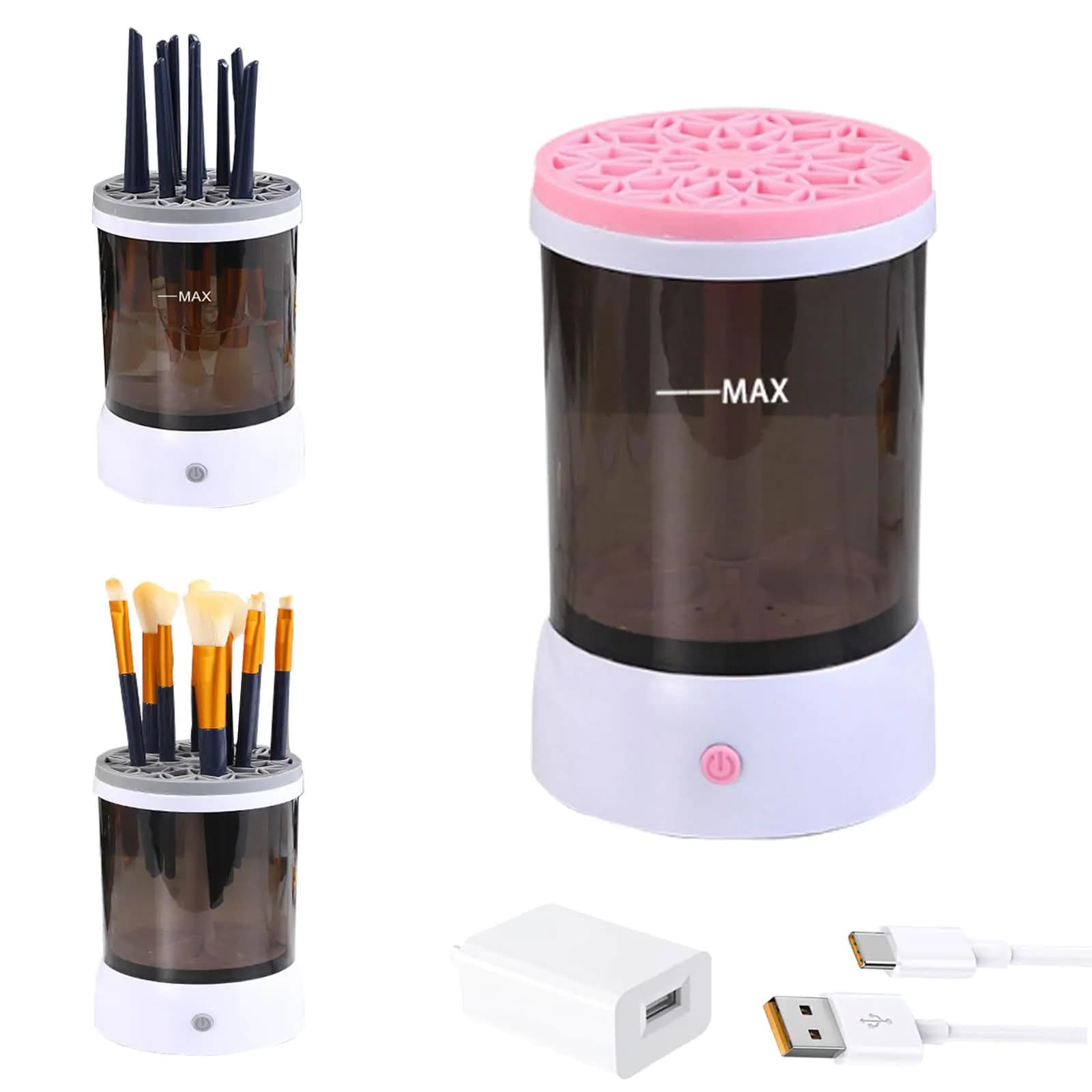 Electric Makeup Brush Cleaner, Pink