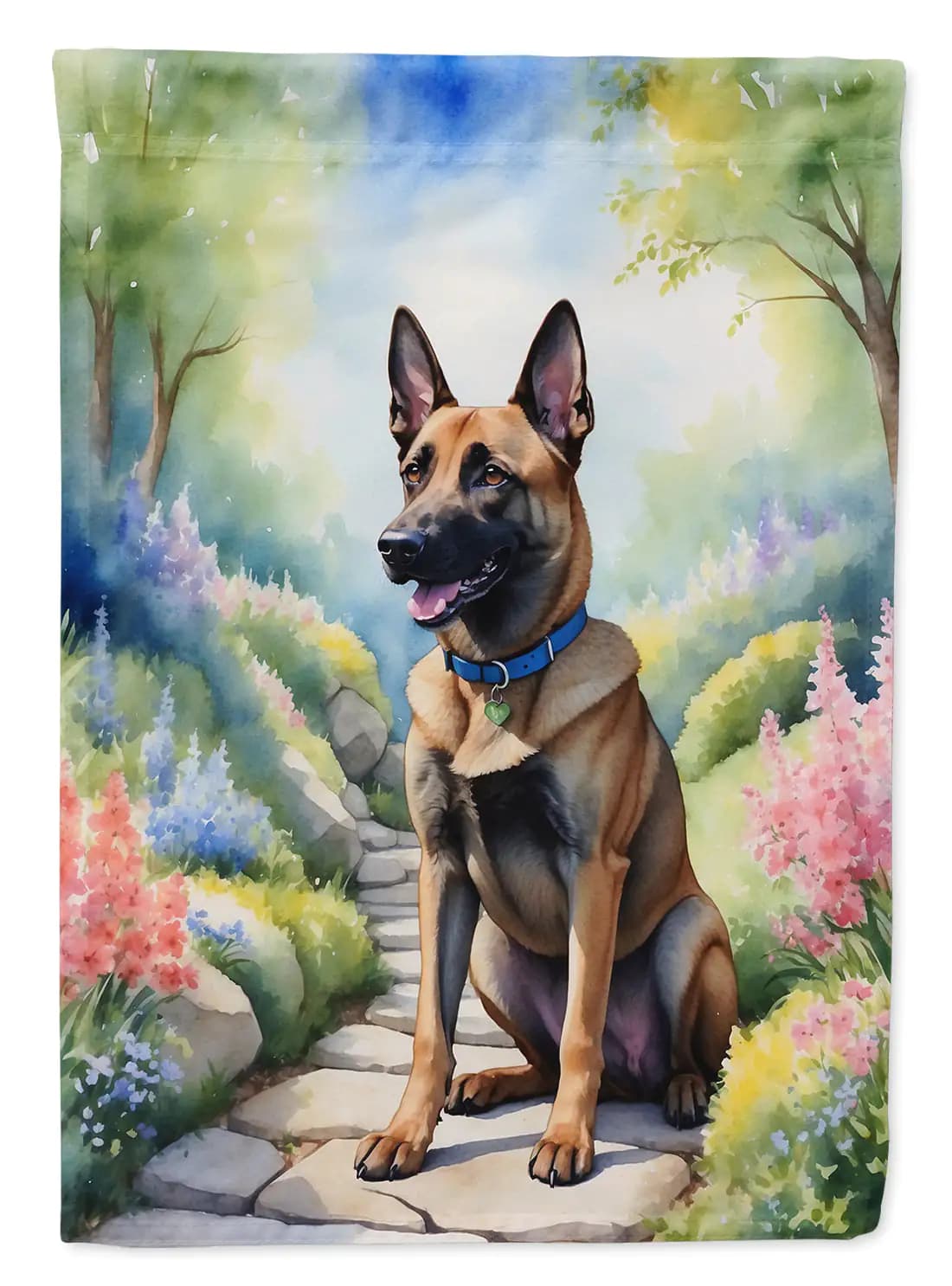 Belgian Malinois Spring Garden Flag