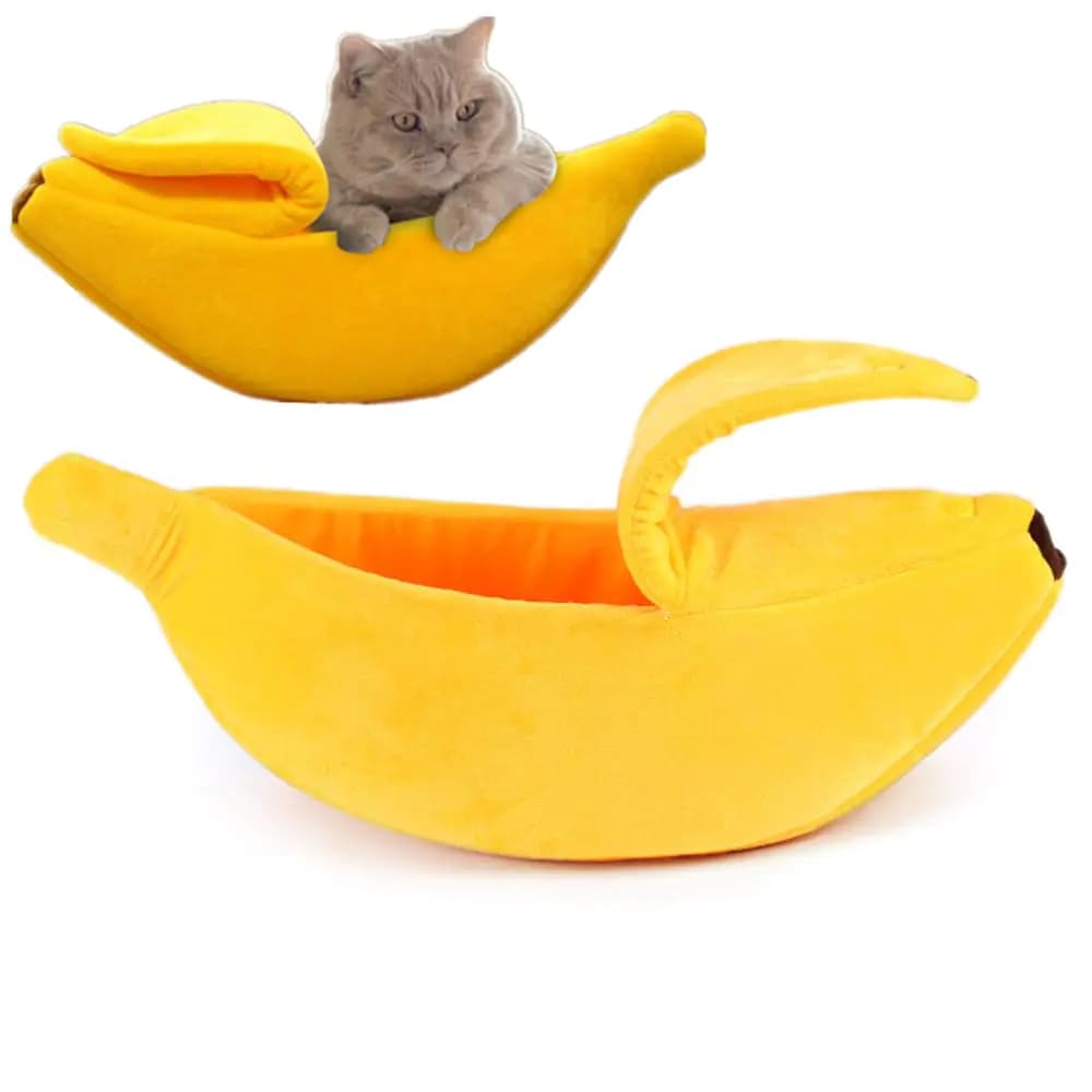 Banana Shape Pet Bed Large Yellow