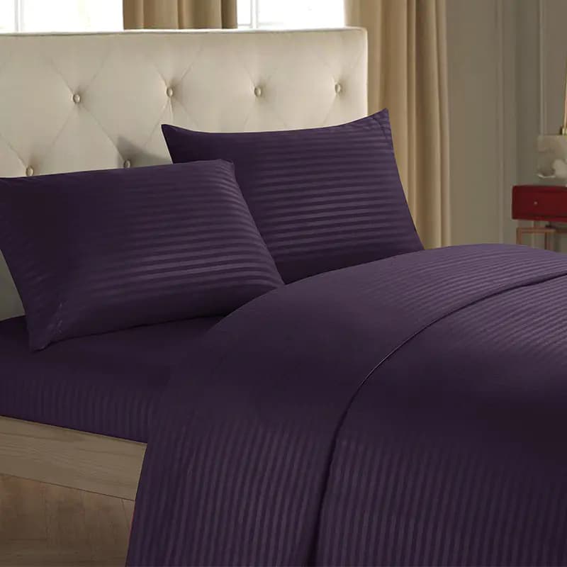 Imitation Satin Striped 3/4-Piece Bedding Set