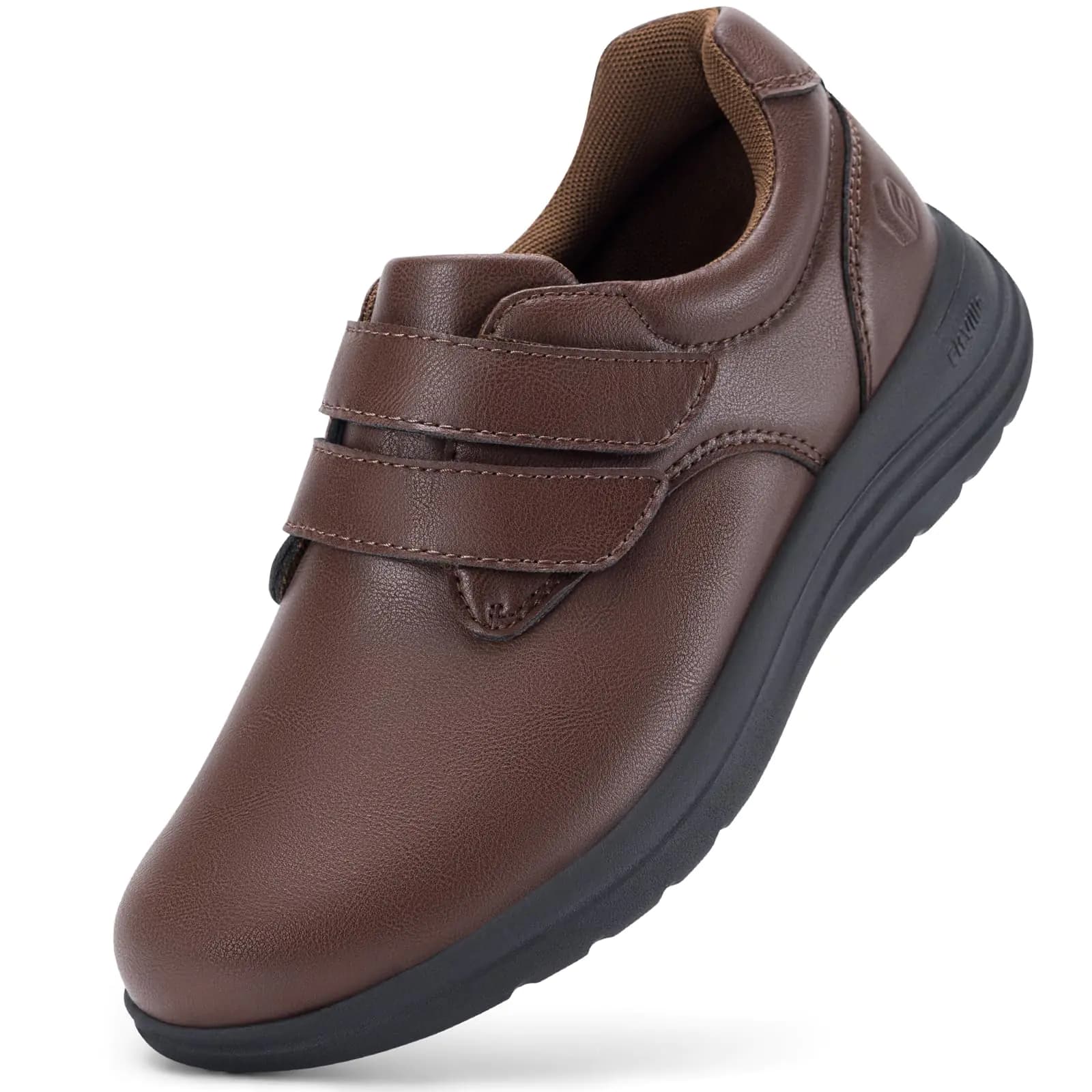 Wide Diabetic Walking Shoes for Women Chestnut