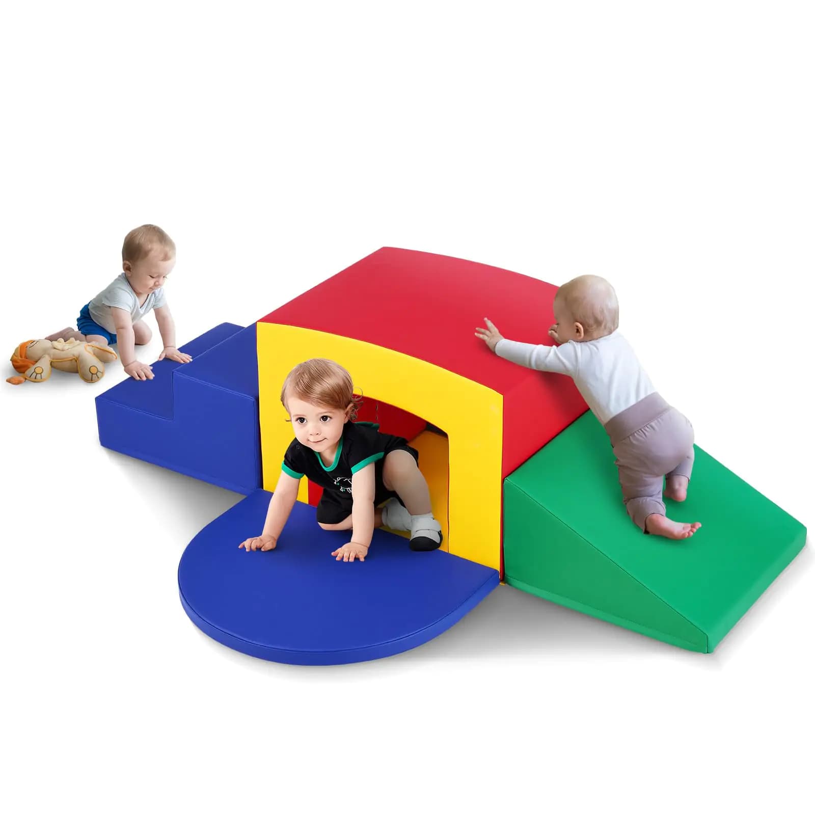 Toddler Foam Climbing Tunnel Maze With Stairs