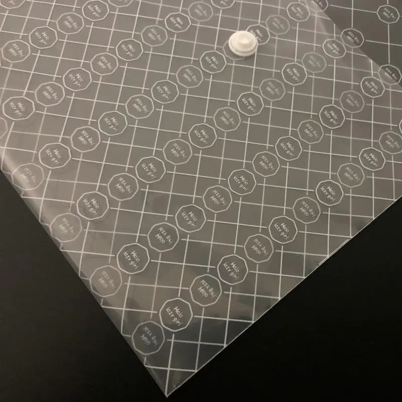 Transparent Button Bags for Office Supplies