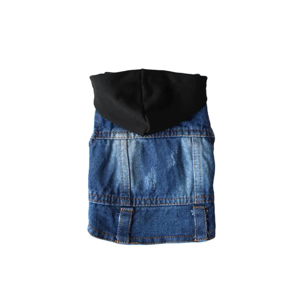 Small Dog Denim Hooded Jacket