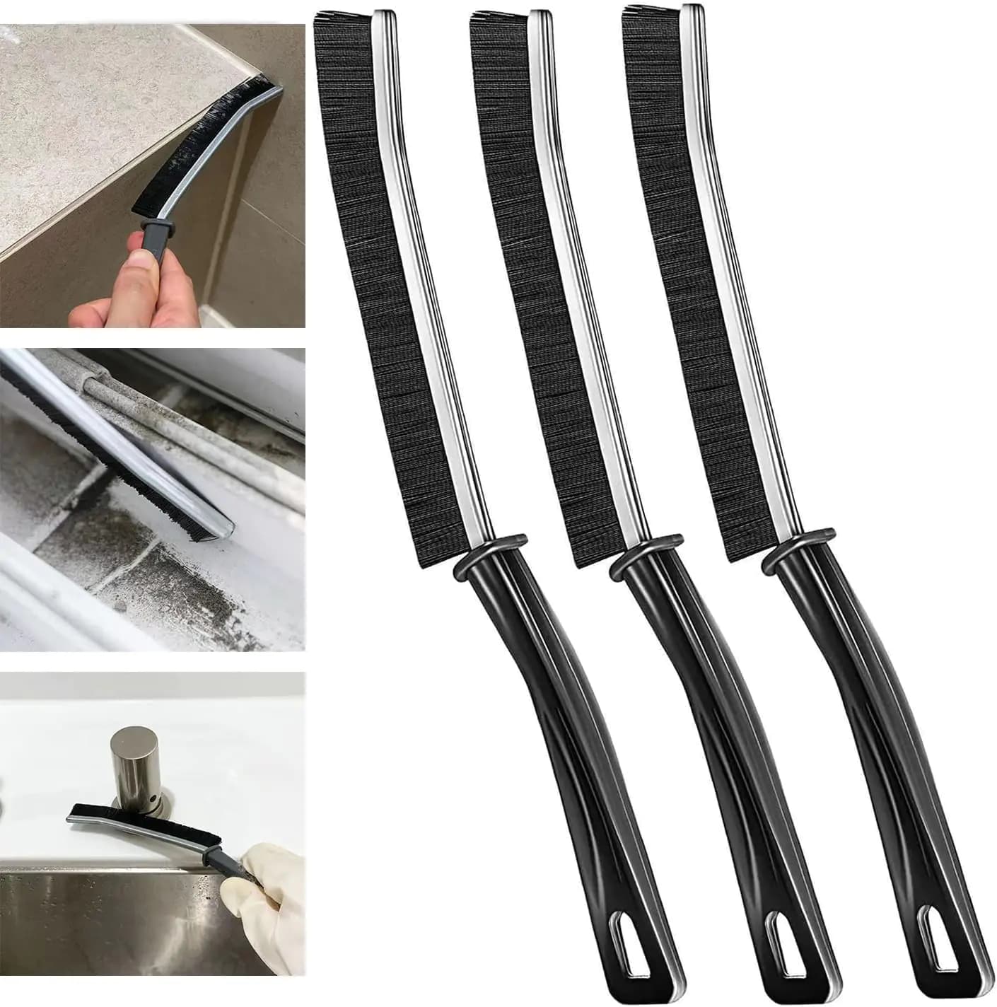 Gap Cleaning Brush， Crevice Cleaning ToolSmall Cleaning BrushesWindow Groove Cleaning Brush(3PCS)