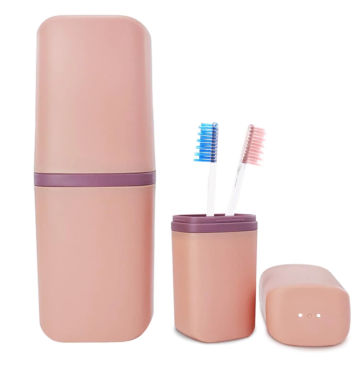 Portable Toothbrush Travel Case Pink