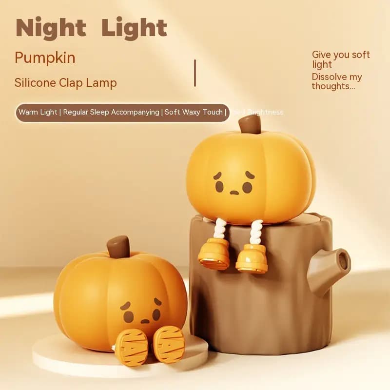 Halloween Pumpkin Silicone Touch Dimmable Night Light