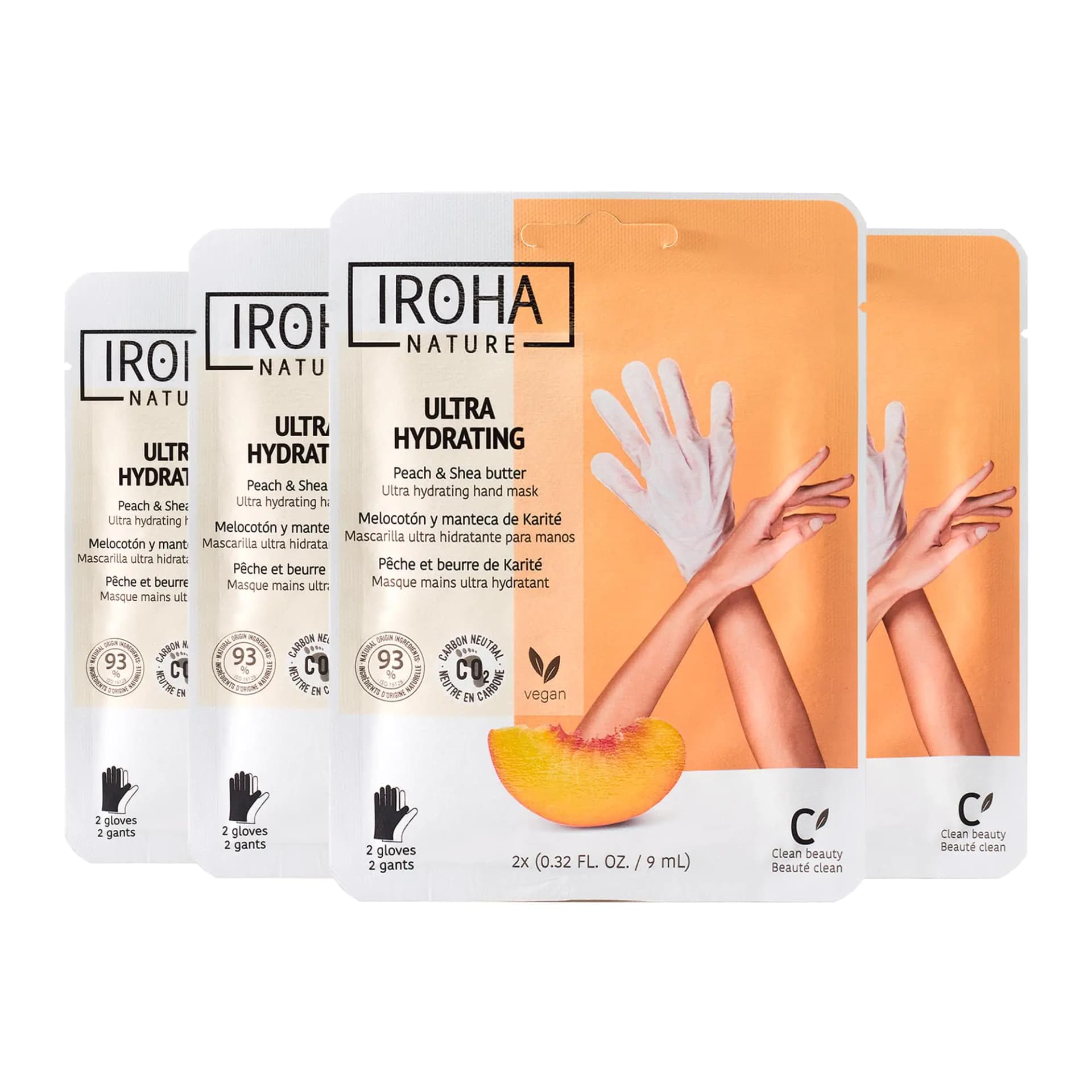Peach Shea Butter Moisturizing Hand Mask Gloves