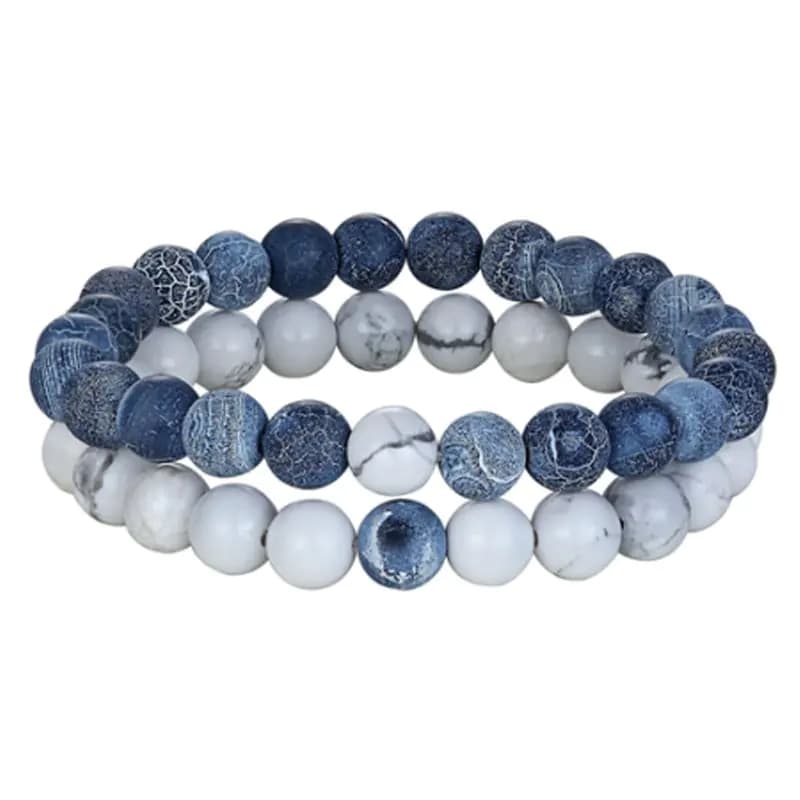 Couple's Black Yoga Bead Bracelet - Trendy Accessories