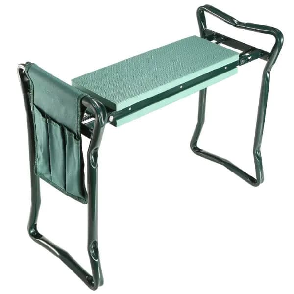 Foldable Garden Kneeler Seat With Kneeling Soft Cushion Pad Tools Pouch Portable Gardener