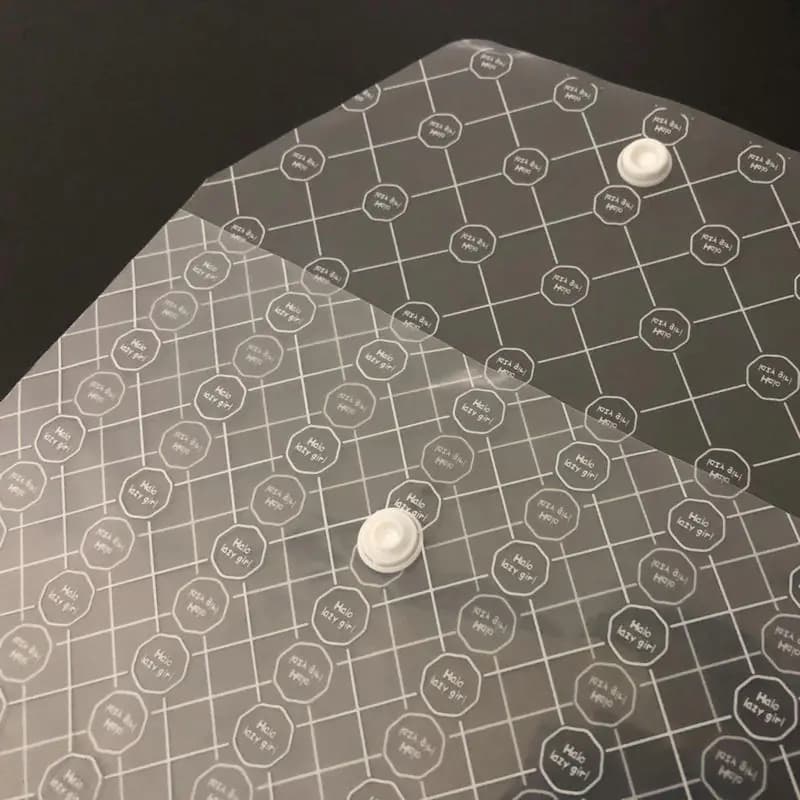 Transparent Button Bags for Office Supplies