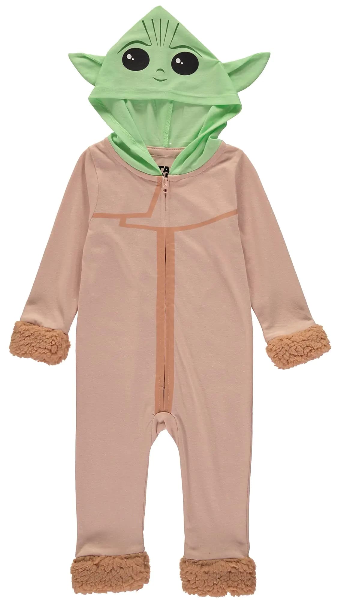 Baby Yoda Hooded Romper Costume