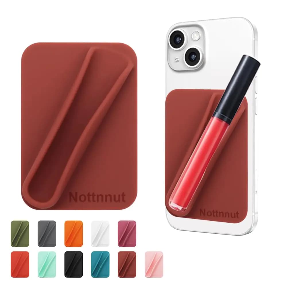 Burgundy Silicone Lip Gloss Phone Case Holder