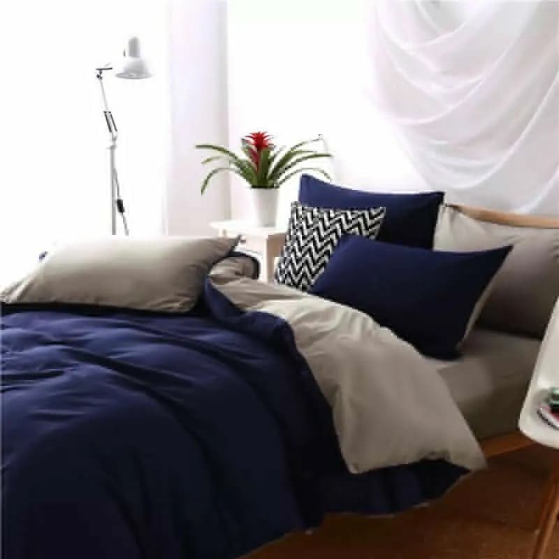 4-Piece Cotton Bedding Set with Duvet Cover