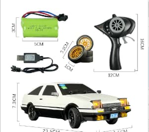 2024 New 1/18 AE86 RC Drift Car with LED Lights