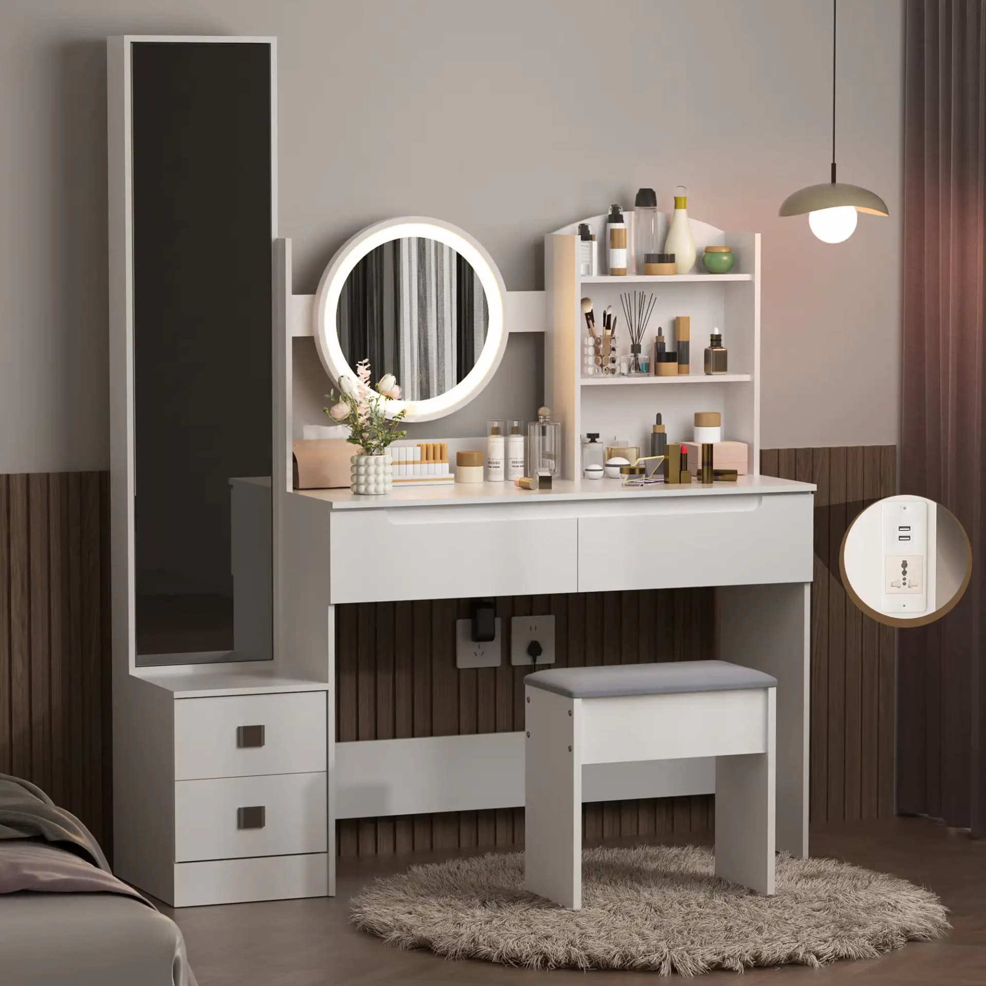 Modern Minimalist Bedroom Dressing Table