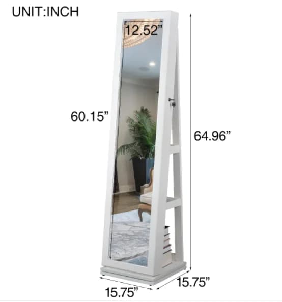 Rotating Jewelry Mirror