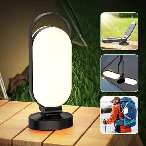 Solar Rechargeable LED Camping Lantern Dimmable Waterproof