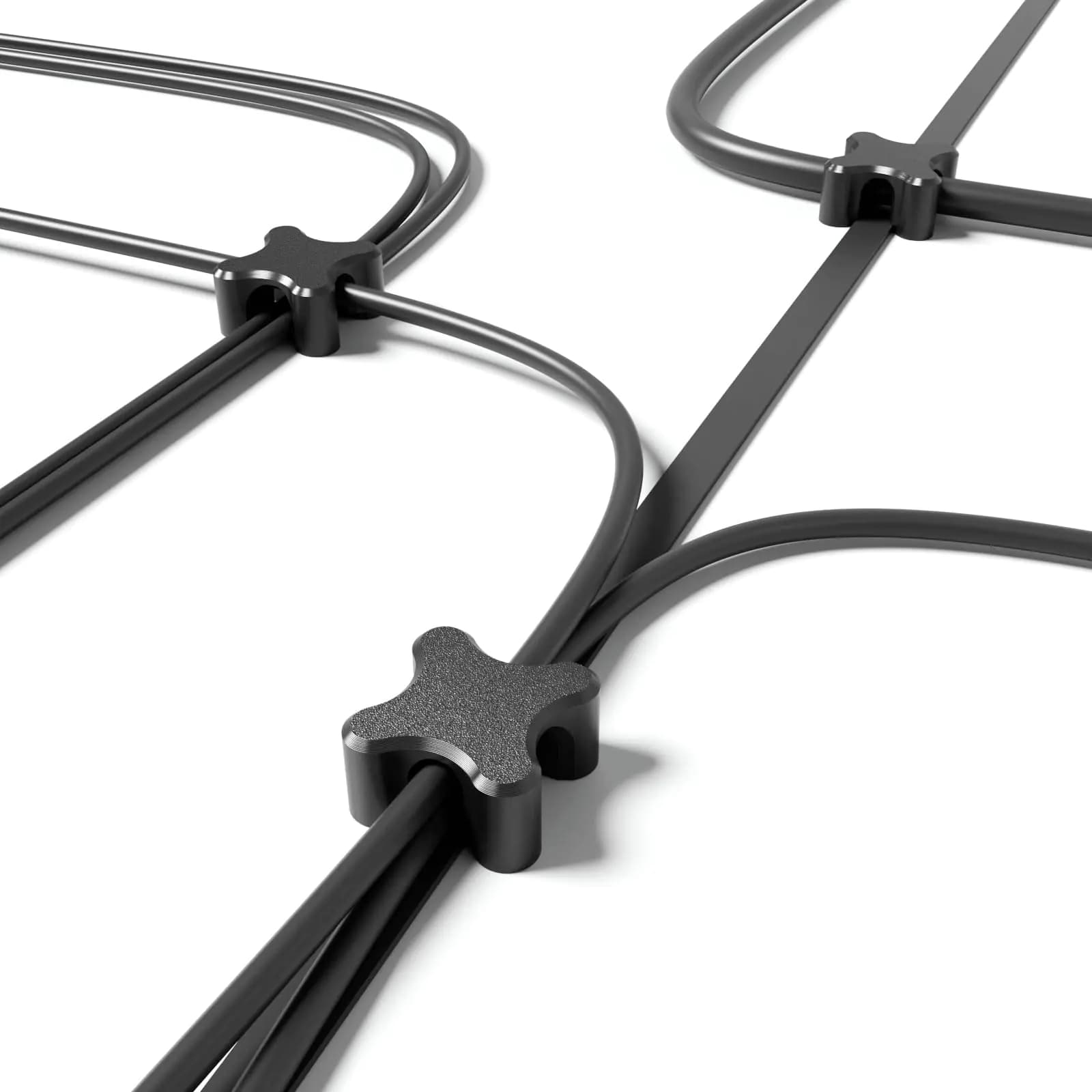 Magnetic Cable Holder Clip Black 20-Pack