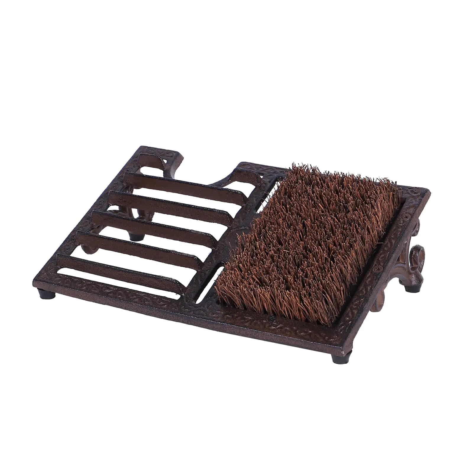 Cast Iron Boot Scraper with Brush