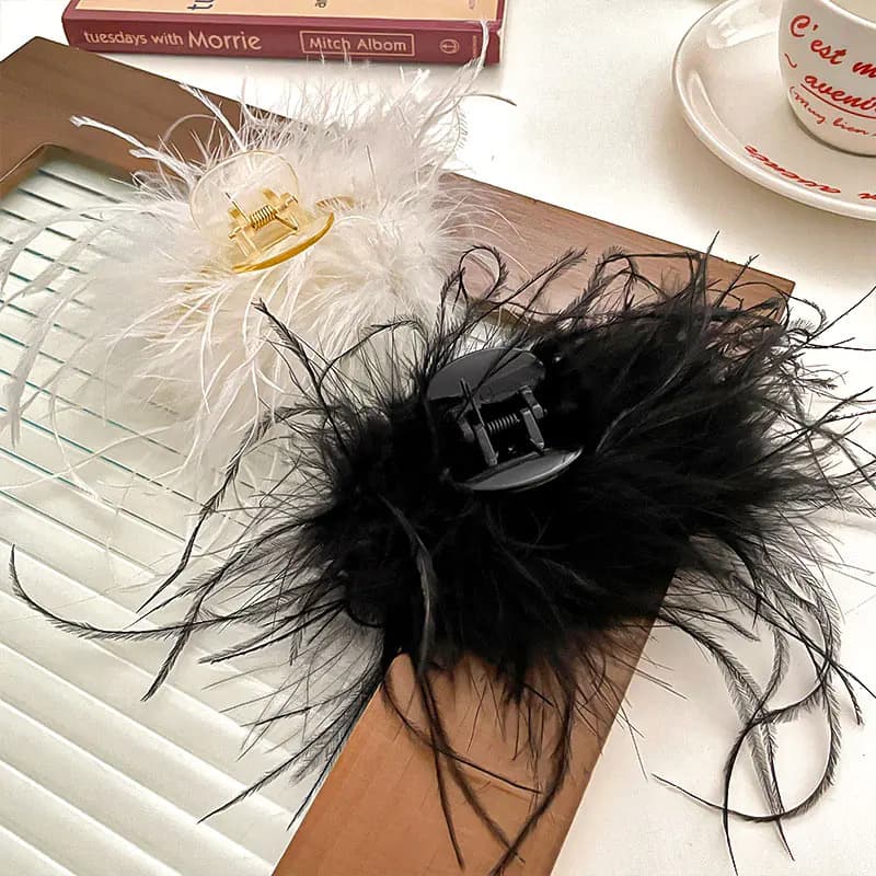 Elegant Fluffy Shark Hairpin Hair Accessories