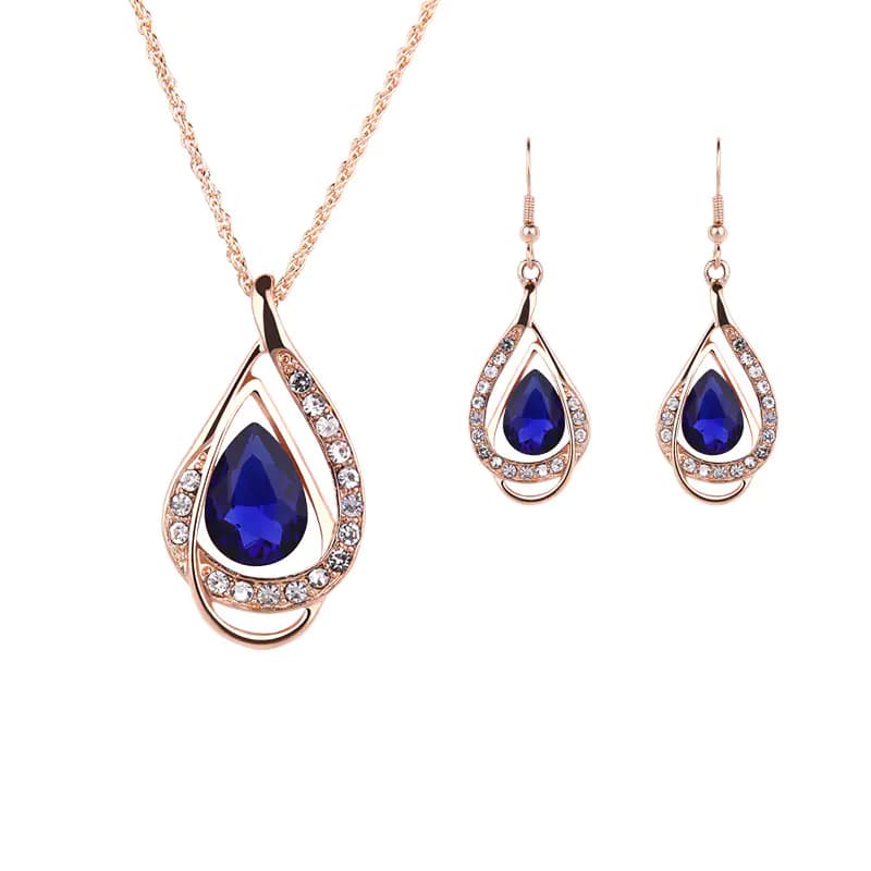 Vintage Fashion Jewelry Set: Necklace & Earrings