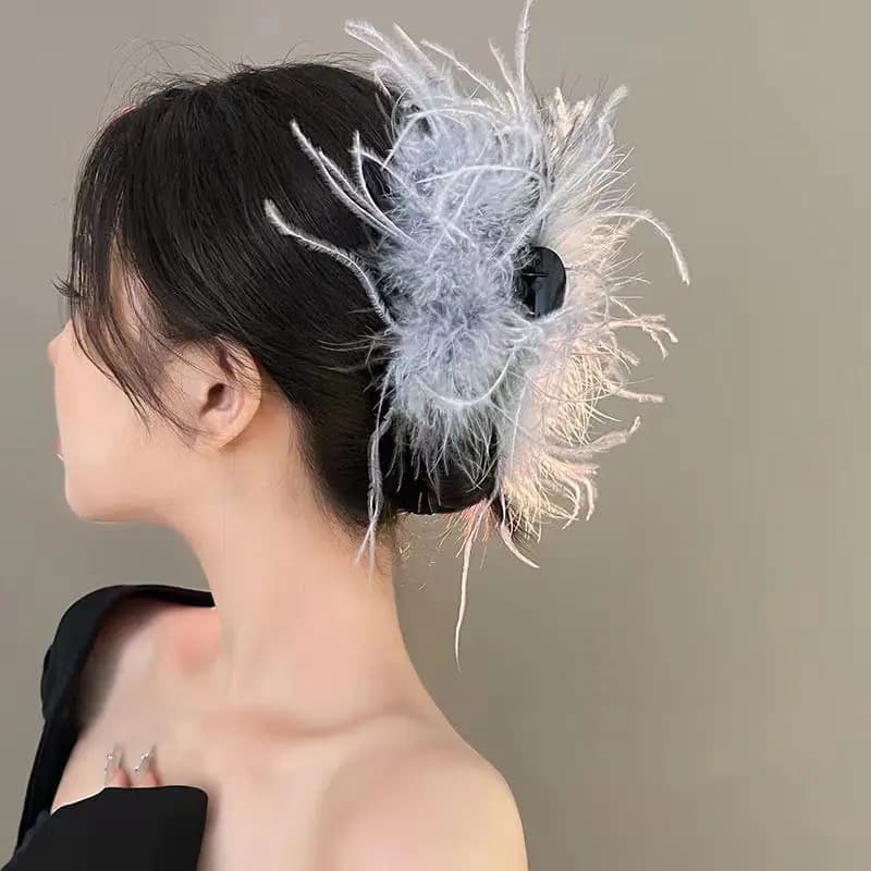 Elegant Fluffy Shark Hairpin Hair Accessories