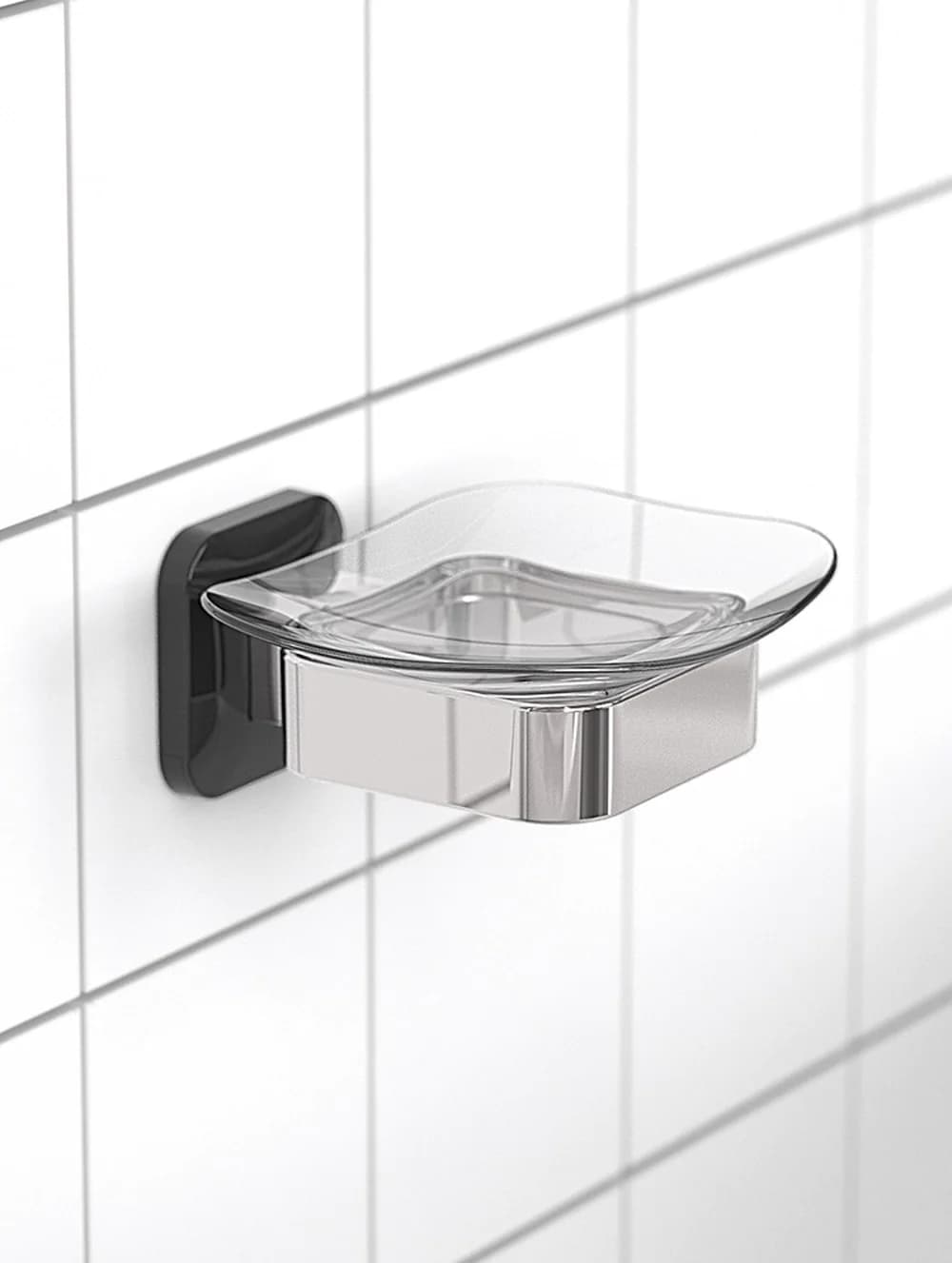 Transparent Soap Dish Holder for Bathroom Accessories