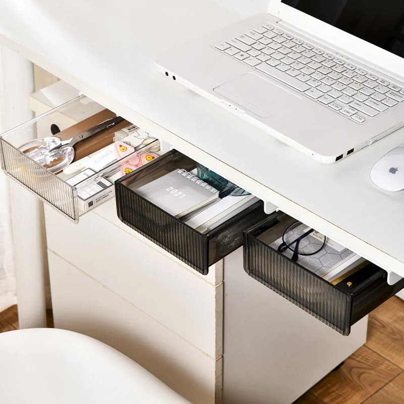 Under-Desk Drawer Organizer for Office Supplies