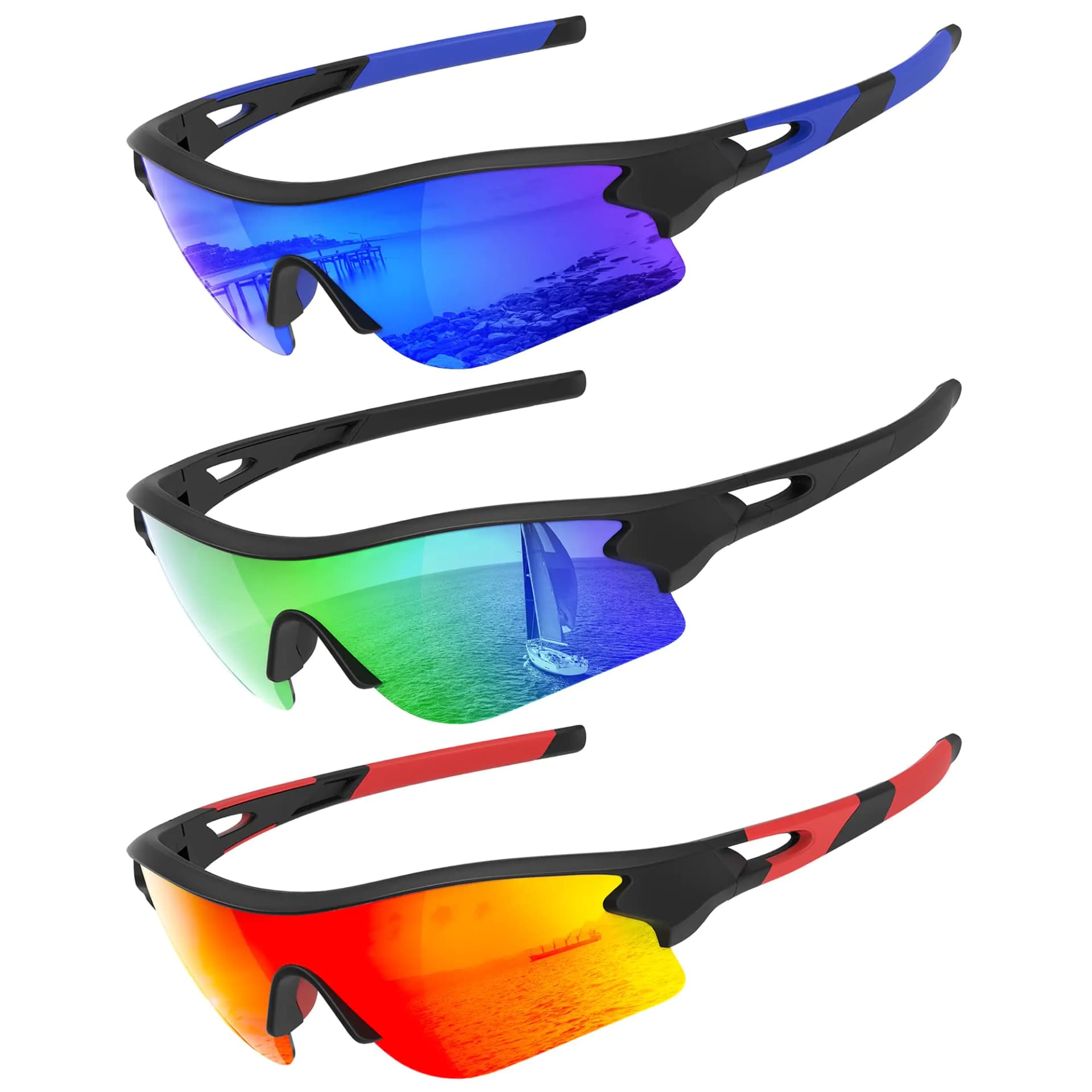 Polarized Sports Sunglasses for Men Women